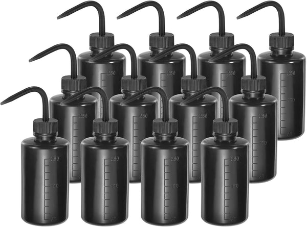 PATIKIL 12 Pcs 8oz Plastic Safety Wash Squeeze Bottle 250ml for Cleaning, Water Tools, Plant Irrigation, Tattoo