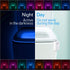 ZEZHOU Toilet Light Motion Sensor - 16 Color LED Night Lights for Toilet Bowl with Aromatherapy, Fun Gifts for Dad, Kids