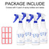 Plastic Spray Bottles 4 Pack, 24 Oz Heavy Duty Sprayers for Cleaning Solutions with Adjustable Nozzle, Blue
