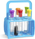 hand2mind Starter Science Test Tube Set, Flat Bottom Test Tubes with Rack, Science Supplies for Kids (Six Tubes)