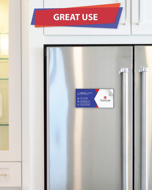 Flexible Magnets 20 (100) Self Adhesive Magnetic Mount for Business Card Magnets & Save The Date Cards- Peel n Stick