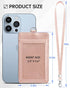 Teskyer Leather ID Badge Holder for Work School IDs, Cruise Ship Cards, Hotel Key Cards - Rose Gold Lanyards