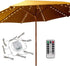Patio Umbrella Lights, 104 LED String Lights with Remote Control, 8 Lighting Modes, Battery Operated Waterproof Outdoor