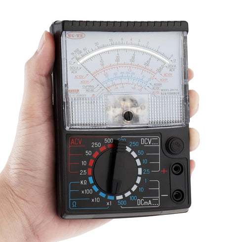 DC/AC Voltage Current Resistance Mechanical Multimeter with Test Leads, Handheld Analog Pointer Tester