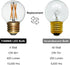 Vintage Non-Dimmable LED Bulbs, 6 Pack, G50 G16.5, 40W Equivalent, Soft Warm White 2700K, E26 Clear Glass