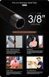 3/8 Inch Black Threaded Three Eight Inch Steel Nipple Pipe, 3/8" x 24", 5 Pack by Supply Giant