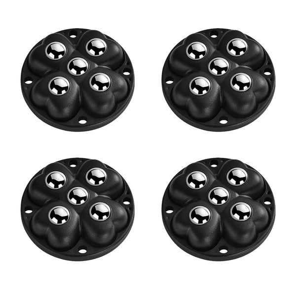 Self Adhesive Caster Wheels, 360 Swivel Stainless Steel Rollers,Low Profile Rollers for