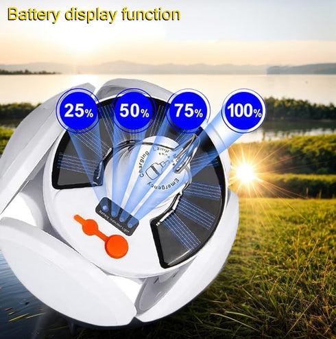 Solar Multi-Functional Emergency LED Light Bulb, USB Charging, Outdoor Ideal for Power Outage and Camping