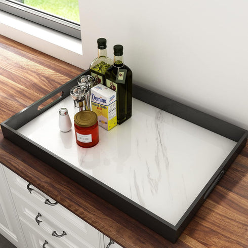 YENHOME Peel and Stick Contact Paper, Waterproof Marble Wallpaper, Self-Adhesive White Contact Paper for Cabinets