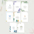 50 Pack 4x6in 25 Decorably Gold Foiled Thank You Cards for Funeral with Envelopes and Stickers, Floral & Butterfly