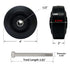 Caster Wheels 4" Replacement Casters, Rubber on Cast Iron Trailer Jack Wheel - 400 Lbs Per Wheels, Industrial Casters for Cart Furniture Workbench