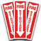 iSYFIX Fire Extinguisher Reflective Sticker Sign – 3 Pack, 4x12, Premium Self-Adhesive Vinyl for Indoor and Outdoor Use