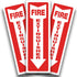 iSYFIX Fire Extinguisher Reflective Sticker Sign – 3 Pack, 4x12, Premium Self-Adhesive Vinyl for Indoor and Outdoor Use