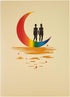 iGifts And Cards Love You To The Moon And Back Lesbian Couple 3D Pop Up Greeting Card for Valentine's Day, Wedding,