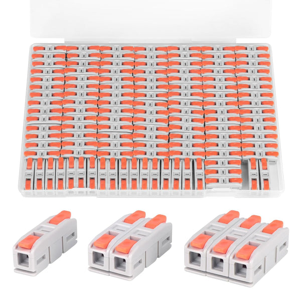 120PCS Avarbuvo Lever Wire Connectors, Mini Push-in Electrical Wire Splice Connector for 24-12 AWG
