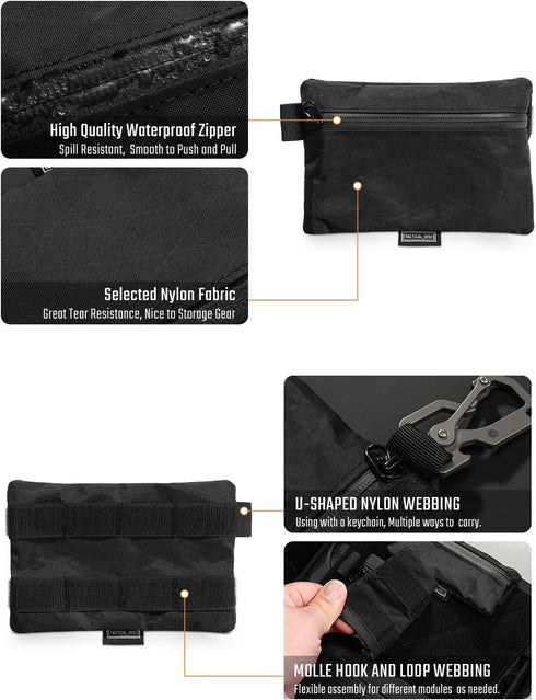A5 Set, TACTICAL GEEK Storage EDC Storage Pouch Molle EDC Gadget Pouch, Multi-Functional Utility Small Tool Pocket