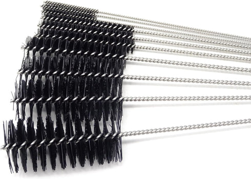 Honbay 10PCS 7.87Inch Set Set Nylon Tube Brush Cleaning Brush for Test Tube,Water Bottles, Drinking Straws, Eye