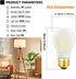 DONDDA E26 Bulb A15 Bulb 4W 40 Bulb Dimmable AC120V 3000K E26 Bulbs Bulbs 40 400lm 6Pack Light Light Equal watt Led