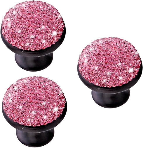 DOITOOL 3pcs Vanity Stool Kitchen Cabinet Knobs Shining Alloy Door Knobs Dressing