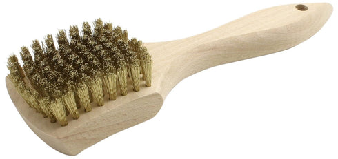 Brush Research Stiff Scrub Block Brush with Paddle Handle, Brass, 8-7/8" Overall