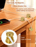 Rkoyes 3 Pack, Wider Base Strong Adhesive Desk Cord Holder Aluminum Gold Screw-top Cord Holder for Nightstand, Cable