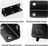 STFRBTH 4PCS 3 Inch L Brackets, Corner Brace for Shelf Support, Black Metal Angle Brackets with Mounting Screws