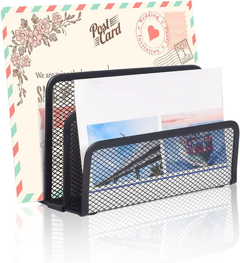 wishacc Desk Mail Organizer - Small File Holders for Desktop Document/Filing/Paper Organization