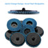 Saipor 10pcs 2 Inch 80 1/4" Saiper Grit Roll Lock Flap Sanding Disc Quick Change Zirconia Alumina Grinding Wheels
