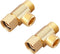 Litorange 2 PCS Lead-Free Brass Angle Stop Add-A-Tee Valve - 3/8" Compression Inlet & Outlet