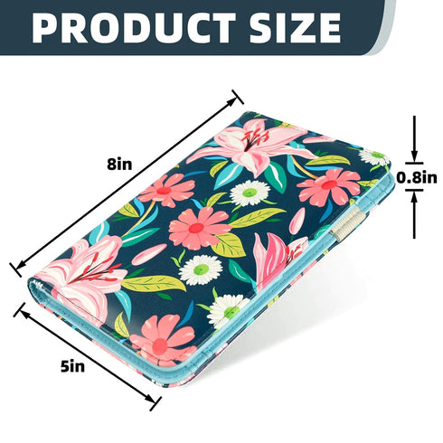 YIXONER 5X8 Inch Server Book with Zipper Pocket Server Books for Waitress Book Cute Serving Book Guest Check Book
