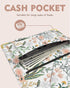 YeeCASE 2Pack Flower Server Book for Waitress with Zipper Pouch, Fits Waitress Apron,Receipt Holder with High Volume