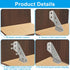 Jiozermi 10PCS 90 Stainless Steel Furniture Corner Connector, Silver Shelf Brackets Metal Corner Brackets for Wood L