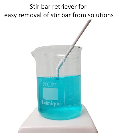 7pc PTFE Stir Bars Set for Magnetic Stirrer Mixer - Straight (15,20,25,35,50 mm), Cross (38 mm), Retriever (250 mm)