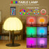 BYSYGLOBE Dimmable 4 Touch Bedside Table lamp, RGB Mode Small Lamp for Bedroom, Pull Chain Table Lamps with Light