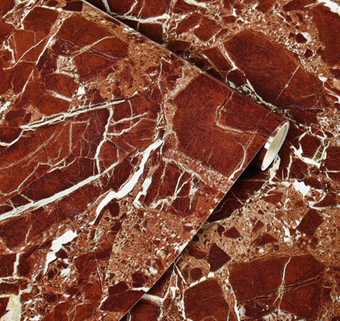 Amhao Marble Self Adhesive Paper 15.7inch x79inch Granite Look Effect Gloss Vinyl Film Wallpaper Kitchen Countertop by Amao