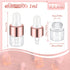 100 Pcs Mini Glass Dropper Bottle Bulk Clear Essential Oil Dropper Bottles Small Glass Dropping Sample Containers Perfume Liquid Cosmetic Sample Vials with Cap for Traveling (Rose Gold,1 ml)