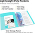 Dunwell 48-Pocket Presentation Binder, 8.5x11 Portfolio with Plastic Sleeves for Documents, Photos, Kids Artwork (Aqua)