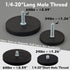 MUTUACTOR Neodymium Rubber Coated Magnet, 1/4-20, 4PCS Heavy Duty Non-Scratch Magnets for Camera Mount