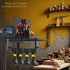 16.5 Inch 1 Yuxh Drill Holder Clamp Workbench Portable Power Tool Organizer Foldable Cordless Tool Rack - No Drilling
