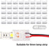 40 Pieces RGB LED Light Strip Connectors Unwired Gapless Solderless Adapter Terminal Extension Waterproof LED Light Adapter Transparent Led Strips Extensions, 5v 12v 24v (2 Pin, 8 mm) by Flutesan