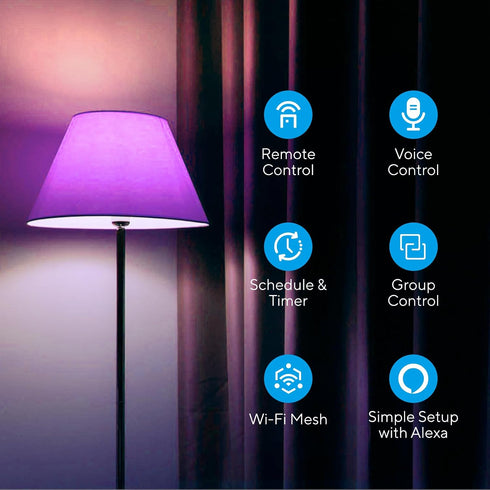 Bulbs, 1100 90+CRI A19 Bulb, 16 Bulbs, 4 Pack U-tec Smart Light Lumen, WiFi Mesh & Bluetooth Color Changing Light