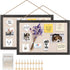 Miratino 2-Pack 16x11 Inch Cork Board with Linen - Wood Framed Wall Decor for School, Office, Bedroom, 20-Pushpin