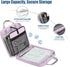 MoKo 2 Inch Zipper Binder with 500 Sheets Capacity, Multi-Pocket Organizer for Middle School, Purple & Gray