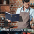 Perfect Blank Recipe Book - Recipe Notebook to Write In Your Own Recipes, Waterproof Cover, 186 Pages (dark blue)