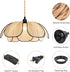 eopriod (2Pack) 15ft E26 E27 Bulb Hanging Lamp Kit with On/Off Switch, Plug in Pendant Light Kit for Home Lighting