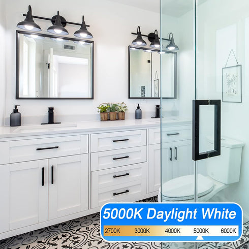 8 Pack LED Light Bulbs, 100 Watt Equivalent, Efficient 13W, Daylight White 5000K, E26 Medium Base, Non-Dimmable