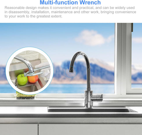 Operitacx 2pcs Wrench Sink Wrench, Knurling Tool for Faucet Maintenance, Multi-Function Joint Pliers for Home Use