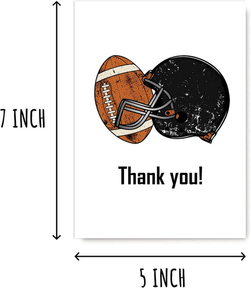 NSLDesigns 5 7 inches Funny Sport Card - Football Thank You Card - Football Coach Appreciation Card - Card For Him