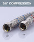 ALEASHA 20 Inch Stainless Steel Faucet Supply Lines, 3/8" x 3/8" FIP Connector, 2Pcs