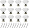YourGift 12 Pack Diamond Shaped Crystal Glass Drawer Knobs, 30mm Cabinet Pull Handles (Bronze)